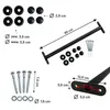 4iQ 5x Metall Turnstange 60 cm Kinder Schwarz– Set Produktbild-Vorschau 2