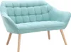 Sofa 2-Sitzer + Sessel - Stoff - Hellgrün - CASERTA Produktbild-Vorschau 5