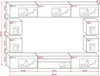 Furnitech Wohnwand Wohnzimmer - Wohnzimmer Möbel mit LED Produktbild-Vorschau 4