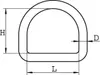 ARBO-INOX® D-Ring Edelstahl A4 rostfrei 2-er Set geschweißt Produktbild-Vorschau 1