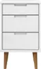 Comodino MOLDE Bianco 40x35x65 cm in legno di pino Anteprima dell’immagine prodotto 4