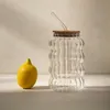 HOMLA BUBBLY Riffelglas mit Strohhalm 0,75 l Produktbild-Vorschau 2