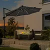 Schneider Ampelschirm Rhodos Blacklight anthrazit Ø 300 cm Produktbild-Vorschau 5