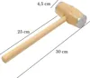 Zweizackiger Fleischklopfer aus Holz 30 cm mit Produktbild-Vorschau 2