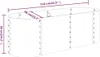 A diagram showing the dimensions of a raised garden bed. Produktbild-Vorschau