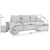 Ecksofa mit Schlaffunktion HUBERT2 - Silber/Schwarz Produktbild-Vorschau 2