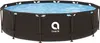Rundpool Stahl Super Rattan AVENLI 366 x 100 cm Produktbild-Vorschau 1