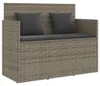 vidaXL Panca da giardino con cuscini in polirattan grigio Anteprima dell’immagine prodotto 1