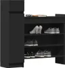vidaXL Botník černý 100,5x28x100 cm materiál na bázi dřeva Náhled obrázku produktu 1