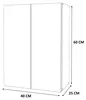Wandhängender Badezimmerschrank 40 cm matt schwarz Produktbild-Vorschau 7