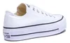 A white Converse Chuck Taylor All Star Lift Ox sneaker is shown from the side against a white background. Voir les images du produit