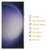 A smartphone screen protector with feature icons and text descriptions. Produktbild-Vorschau