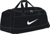 A black Nike duffel bag with a white Nike swoosh logo. Náhľad obrázku produktu