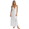 Weißes Maxikleid für den Strand, luftiges Sommerkleid, Produktbild-Vorschau 2