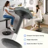 Collage of a woman sitting on a height-adjustable stool in a kitchen and another woman sitting on a similar stool at a desk. Anteprima dell’immagine prodotto