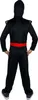 Back view of a child wearing a ninja costume. Produktbild-Vorschau