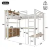 Merax Etagenbett Hochbett 90x200 cm, Kinderhochbett mit Produktbild-Vorschau 5