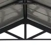 Close-up view of the metal roof structure of a carport or pavilion. Produktbild-Vorschau