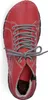 A top-down view of a red boot with gray laces. Produktbild-Vorschau