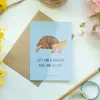 Mr. & Mrs. Panda Grußkarte Schildkröte Marschieren - Blau Produktbild-Vorschau 2