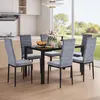 A dining set with chairs and a table in a kitchen setting with a window view. Podgląd zdjęcia produktu