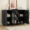 okwish Schwarzes Sideboard Wohnzimmerschränke mit Produktbild-Vorschau 1