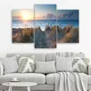 Triptychon auf leinwand dünen am meer 90x60 cm Feeby blau Produktbild-Vorschau 2