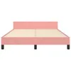 vidaXL Bettgestell mit Kopfteil Rosa 140x200 cm Samt - Produktbild-Vorschau 4