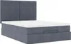 Ottoman-Bett mit Matratzen & LEDs Dunkelgrau 140x200 cm Produktbild-Vorschau 5