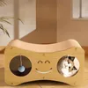 Arbre à chat maison chat lit en carton avec balles 60cm Voir les images du produit 7