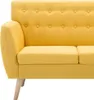 vidaXL Třímístná pohovka látka 172x70x82 cm žlutá Náhled obrázku produktu 6