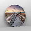 Wanduhr - Rund - Glasuhr - Eintrag auf der Strand - 40x40cm Produktbild-Vorschau 4