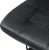 A close-up view of the upholstered seat of a bar stool. Voir les images du produit