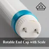 Close-up of the end cap of an LED tube light, showing the pins and a blue band. Produktbild-Vorschau