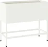 A white rectangular planter box on a white stand. Produktbild-Vorschau
