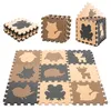 Aga Kontrastné penové Puzzle 85 cm x 85 cm 9 dielov Hnedé Náhľad obrázku produktu 1