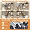 GOPLUS Wandmontierter Kleiderständer, 122-244 cm Produktbild-Vorschau 4