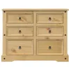 vidaXL Kommode Corona 112x48x91 cm Massivholz Kiefer Produktbild-Vorschau 4