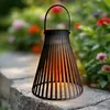 LED Solar Laterne schwarz - 23 cm - Garten Deko Leuchte zum Produktbild-Vorschau 5