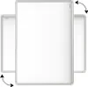 Three whiteboards are shown in a row, with the middle one being the largest and most prominent. The side whiteboards are slightly angled and appear to be attached to the main one, suggesting a rotating or multi-panel design. Arrows indicate movement or rot Produktbild-Vorschau