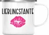 Trendation - Beste Tante Ever Emaille Tasse Geschenk Produktbild-Vorschau 1