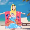 FEBE Badeponcho Kinder Nixe und Delfine Badetuch Mit Kapuze Produktbild-Vorschau 3