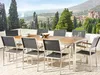 BELIANI Gartentisch Eukalyptusholz Edelstahl 220 x 100 cm Produktbild-Vorschau 2