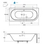 ECOLAM Badewanne 170x75 LINKS Avita Eckbadewanne mit Produktbild-Vorschau 2