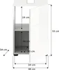 Mobile sotto lavabo Vira bianco 38 x 56 x 34 cm X2LA9703 Anteprima dell’immagine prodotto 4