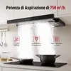 LEVIVO A+++ cofano piatto 60cm ricircolo e scarico aria con Anteprima dell’immagine prodotto 2