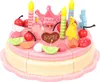 A wooden birthday cake toy with various decorations. Anteprima dell’immagine prodotto