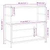 VidaXL 832793, Czarny, Metal, Drewno, 800 mm, 300 mm, 785 Podgląd zdjęcia produktu 8