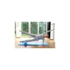 A woman is doing pilates on a mat with a roller. Produktbild-Vorschau
