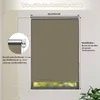 Diagram showing how to measure for a roller blind, with close-up of the roller mechanism. Produktbild-Vorschau